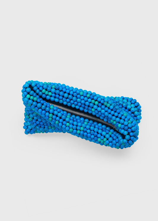 STONE clutch in Lapis