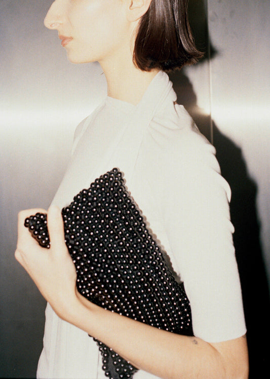 STONE clutch in Onyx